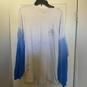 Disney D23 Expo 2022 Blue and White Spirit Jersey Mickey Mouse Shirt, Large